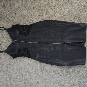 FN Faux leather/lace midi